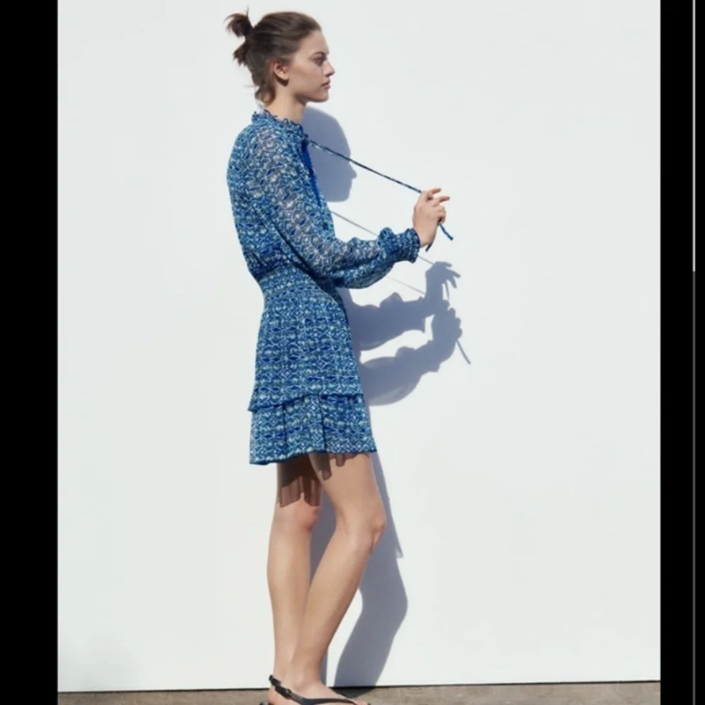 PRINTED MINI DRESS - Picture 6 of 9